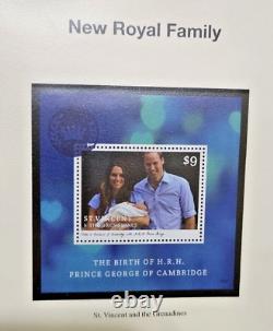 Collection de timbres du Prince William & Catherine 132 ensembles non dentelés d'occasion