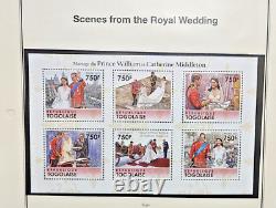 Collection de timbres du Prince William & Catherine 132 ensembles non dentelés d'occasion