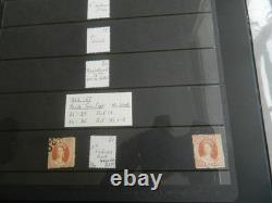 Collection de timbres du Queensland et timbres usagés sur pages Hagner dans un grand album