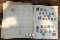 Collection de timbres du Salvador dans des pages d'album vintage des années 1800-1900, numéros classiques