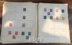 Collection de timbres du Salvador dans des pages d'album vintage des années 1800-1900, numéros classiques