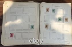 Collection de timbres du Salvador dans des pages d'album vintage des années 1800-1900, numéros classiques