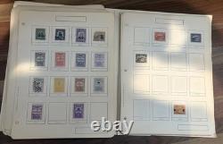 Collection de timbres du Salvador dans des pages d'album vintage des années 1800-1900, numéros classiques