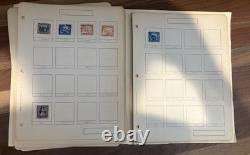 Collection de timbres du Salvador dans des pages d'album vintage des années 1800-1900, numéros classiques