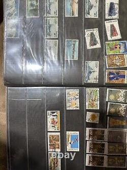 Collection de timbres du monde entier Vintage 1950/3Albums + 2500 timbres supplémentaires