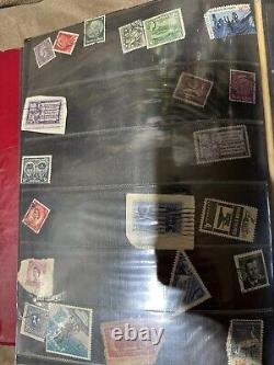 Collection de timbres du monde entier Vintage 1950/3Albums + 2500 timbres supplémentaires