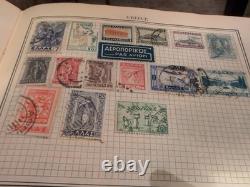 Collection de timbres du monde entier dans l'album énorme 'Standard' de Grosett et Dunlap 1934