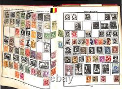 Collection de timbres du monde entier dans un album Paramount jusqu'en 1950, 600 pages, belle Chine