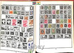 Collection de timbres du monde entier dans un album Paramount jusqu'en 1950, 600 pages, belle Chine