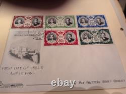 Collection de timbres du monde entier dans un album classique moderne des années 50 rempli de philatélie +