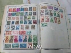 Collection de timbres du monde entier dans un énorme album Harris Ambassador de 1960. Valeur en espèces élevée