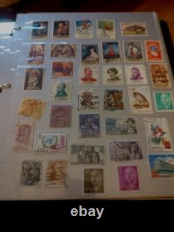 Collection de timbres du monde merveilleux dans un album Wilson Jones des années 1900 et suivantes ! Super+