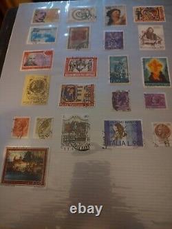 Collection de timbres du monde merveilleux dans un album Wilson Jones des années 1900 et suivantes ! Super+