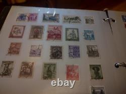 Collection de timbres du monde merveilleux dans un album Wilson Jones des années 1900 et suivantes ! Super+