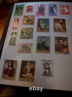 Collection de timbres du monde merveilleux dans un album Wilson Jones des années 1900 et suivantes ! Super+