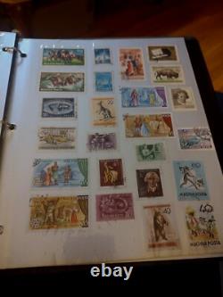 Collection de timbres du monde merveilleux dans un album Wilson Jones des années 1900 et suivantes ! Super+