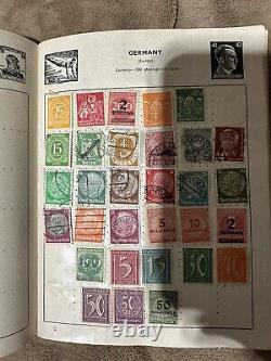 Collection de timbres du monde vintage 1950/3 albums + 2500 timbres supplémentaires