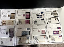 Collection de timbres du patrimoine noir des États-Unis dans 2 albums de couvertures et timbres Brookman.