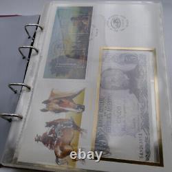 Collection de timbres et billets du monde en 5 albums
