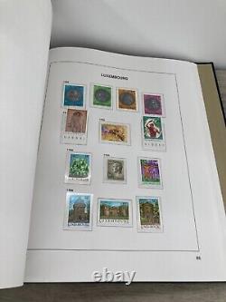 Collection de timbres étrangers inutilisés Luxembourg II dans l'album vintage Davo