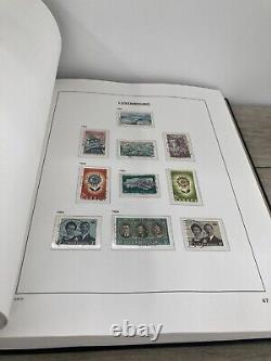 Collection de timbres étrangers inutilisés Luxembourg II dans l'album vintage Davo