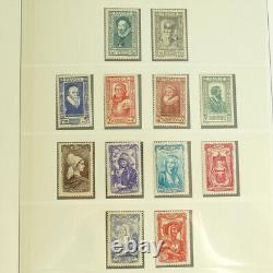 Collection de timbres français 1940-1956 sur l'album Lindner