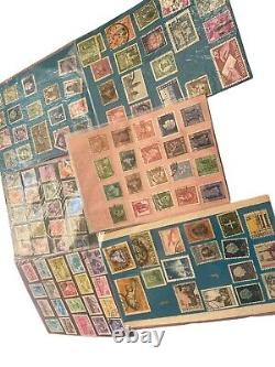 Collection de timbres internationaux vintage de l'album de philatélie
