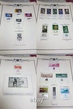 Collection de timbres israéliens vintage Mint Tab Singles 1949-1973 sur les pages de Minkus