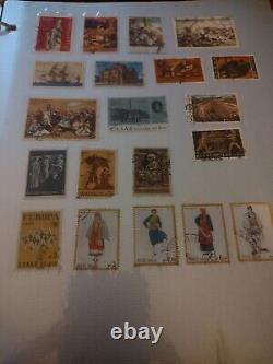 Collection de timbres merveilleuse à travers le monde dans l'album Wilson Jones des années 1900 et au-delà! Super+