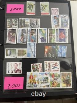 Collection de timbres modernes de Suède dans un album, valeur CAT élevée, TOP