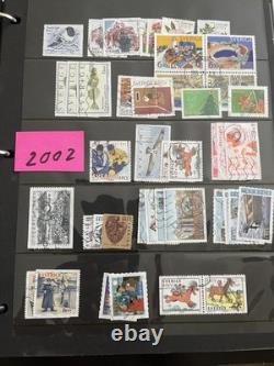 Collection de timbres modernes de Suède dans un album, valeur CAT élevée, TOP