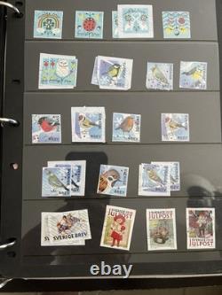 Collection de timbres modernes de Suède dans un album, valeur CAT élevée, TOP