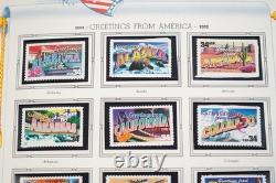 Collection de timbres neufs de 350+ de 2002 à 2004 aux États-Unis, stockée dans un album White Ace, valeur faciale 400+.