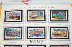 Collection de timbres neufs de 350+ de 2002 à 2004 aux États-Unis, stockée dans un album White Ace, valeur faciale 400+.