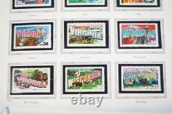 Collection de timbres neufs de 350+ de 2002 à 2004 aux États-Unis, stockée dans un album White Ace, valeur faciale 400+.