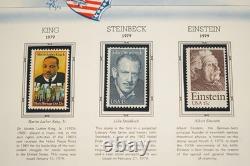 Collection de timbres neufs de 725+ et 4 feuillets des États-Unis 1979-1988 dans un album White Ace