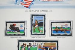 Collection de timbres neufs de 725+ et 4 feuillets des États-Unis 1979-1988 dans un album White Ace
