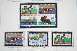 Collection de timbres neufs de 725+ et 4 feuillets des États-Unis 1979-1988 dans un album White Ace
