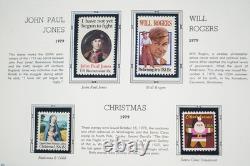 Collection de timbres neufs de 725+ et 4 feuillets des États-Unis 1979-1988 dans un album White Ace