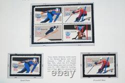 Collection de timbres neufs de 725+ et 4 feuillets des États-Unis 1979-1988 dans un album White Ace