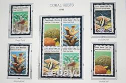 Collection de timbres neufs de 725+ et 4 feuillets des États-Unis 1979-1988 dans un album White Ace