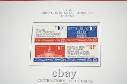 Collection de timbres neufs de plus de 400 pièces de l'ère du bicentenaire américain 1976, stockée dans un album