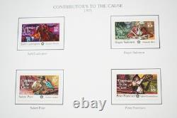 Collection de timbres neufs de plus de 400 pièces de l'ère du bicentenaire américain 1976, stockée dans un album