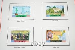 Collection de timbres neufs de plus de 400 pièces de l'ère du bicentenaire américain 1976, stockée dans un album