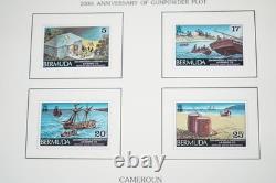 Collection de timbres neufs de plus de 400 pièces de l'ère du bicentenaire américain 1976, stockée dans un album