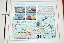 Collection de timbres neufs de plus de 400 pièces de l'ère du bicentenaire américain 1976, stockée dans un album