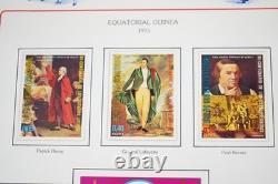 Collection de timbres neufs de plus de 400 pièces de l'ère du bicentenaire américain 1976, stockée dans un album