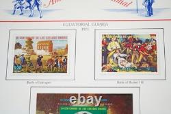 Collection de timbres neufs de plus de 400 pièces de l'ère du bicentenaire américain 1976, stockée dans un album