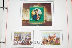 Collection de timbres neufs de plus de 400 pièces de l'ère du bicentenaire américain 1976, stockée dans un album