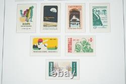 Collection de timbres neufs de plus de 825 pièces des États-Unis de 1965 à 1984, conservée dans un album Light House.